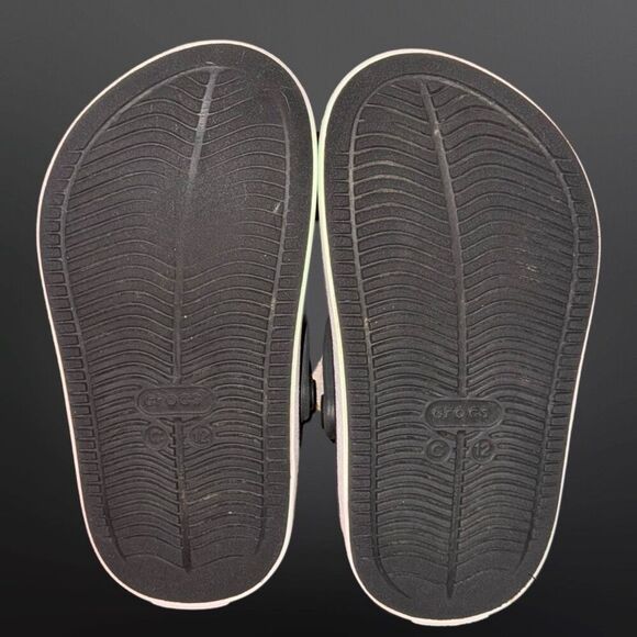 Little Kids Unisex Off Crocs Court Black Clogs Slip On Size C12 - Picture 6 of 9